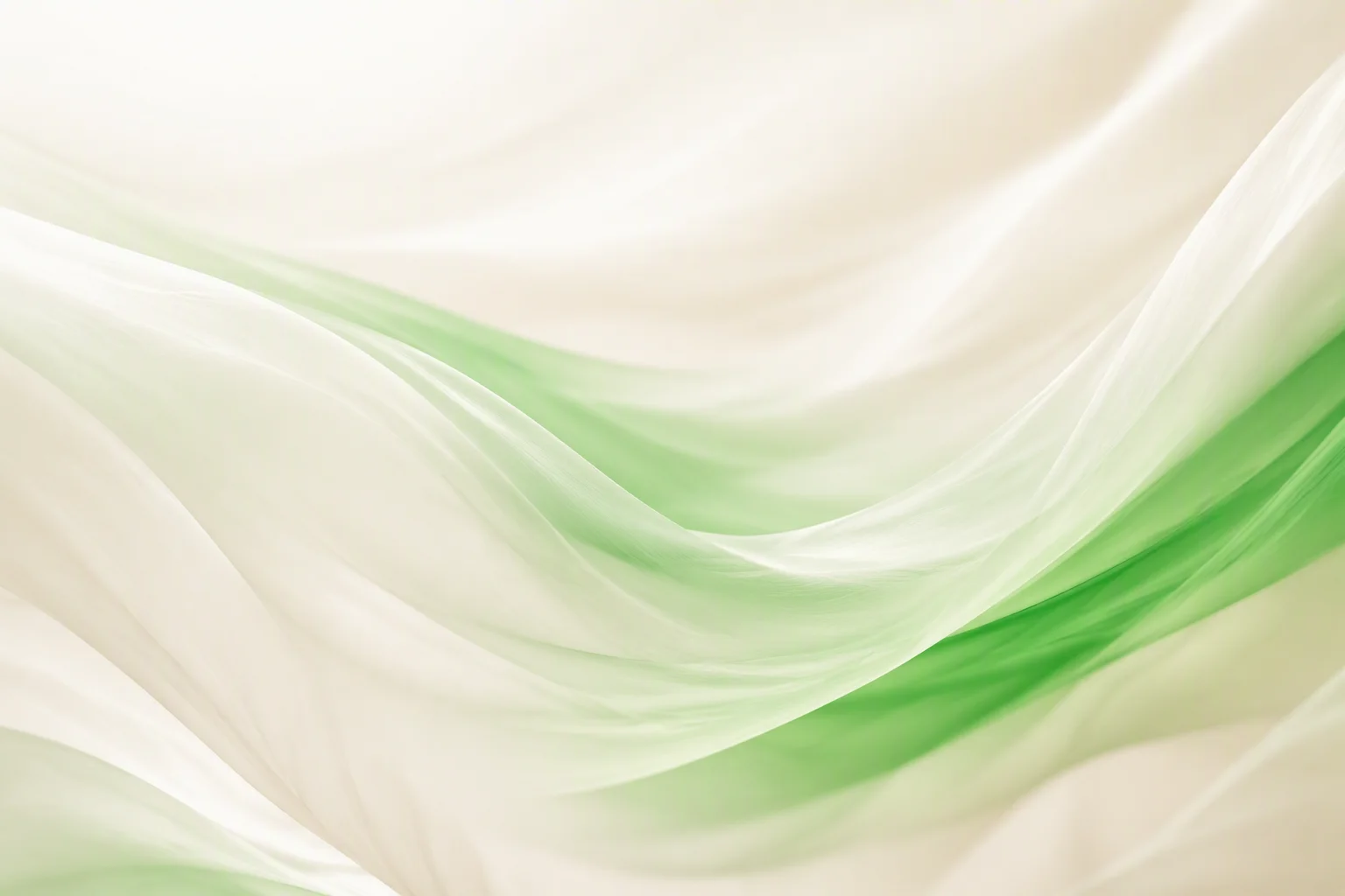 Abstract green energy flow ribbons