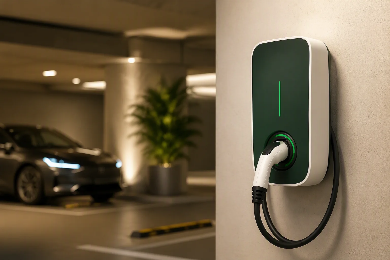 Wallbox in hotel underground parking