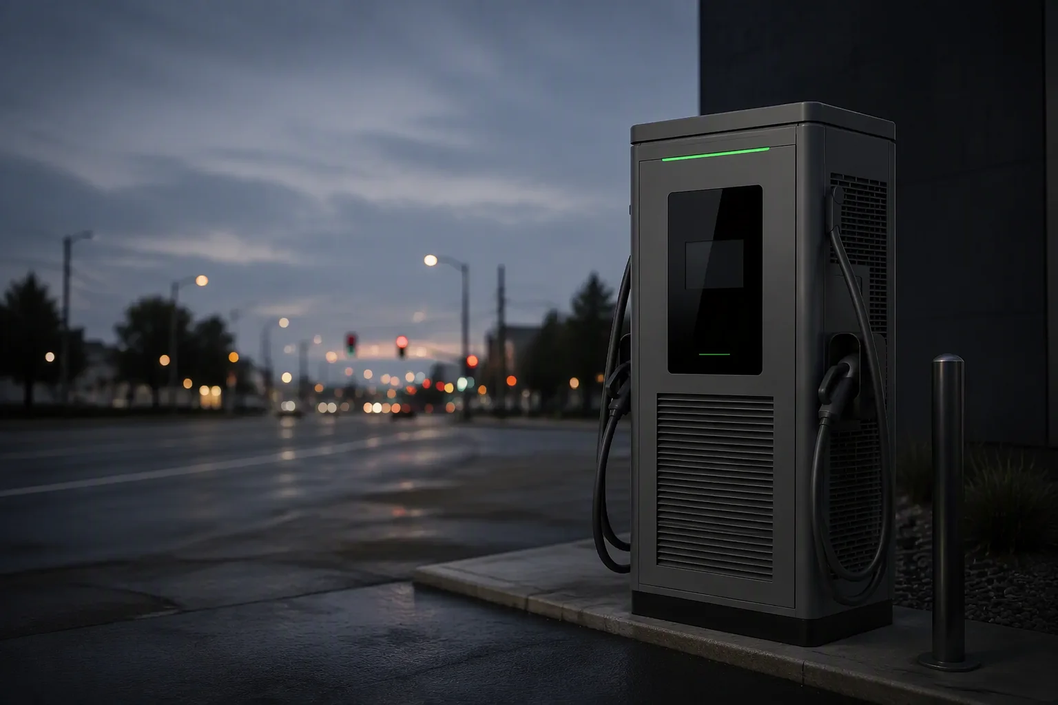 ems-charge EV charging station in use